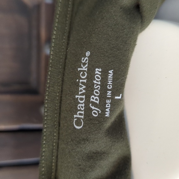 Two piece size L Tall and L Olive green cardigan and tank set, super soft - Picture 7 of 9